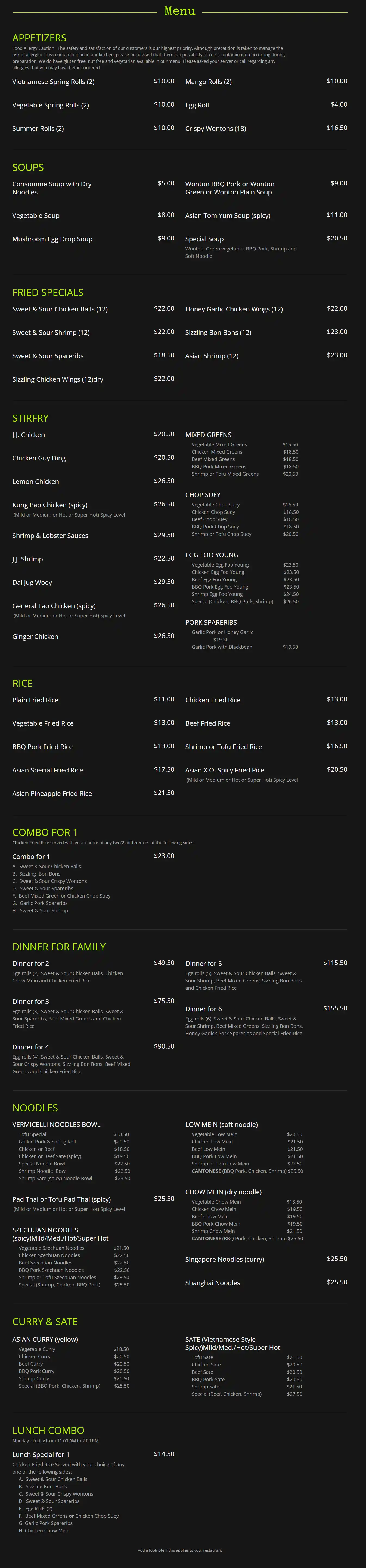 menu image
