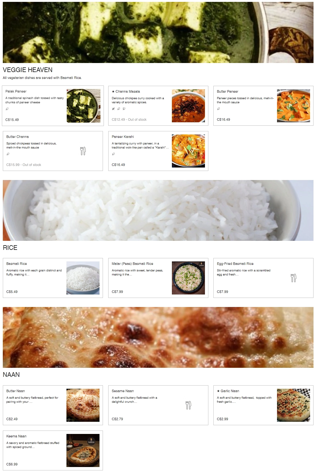 menu image