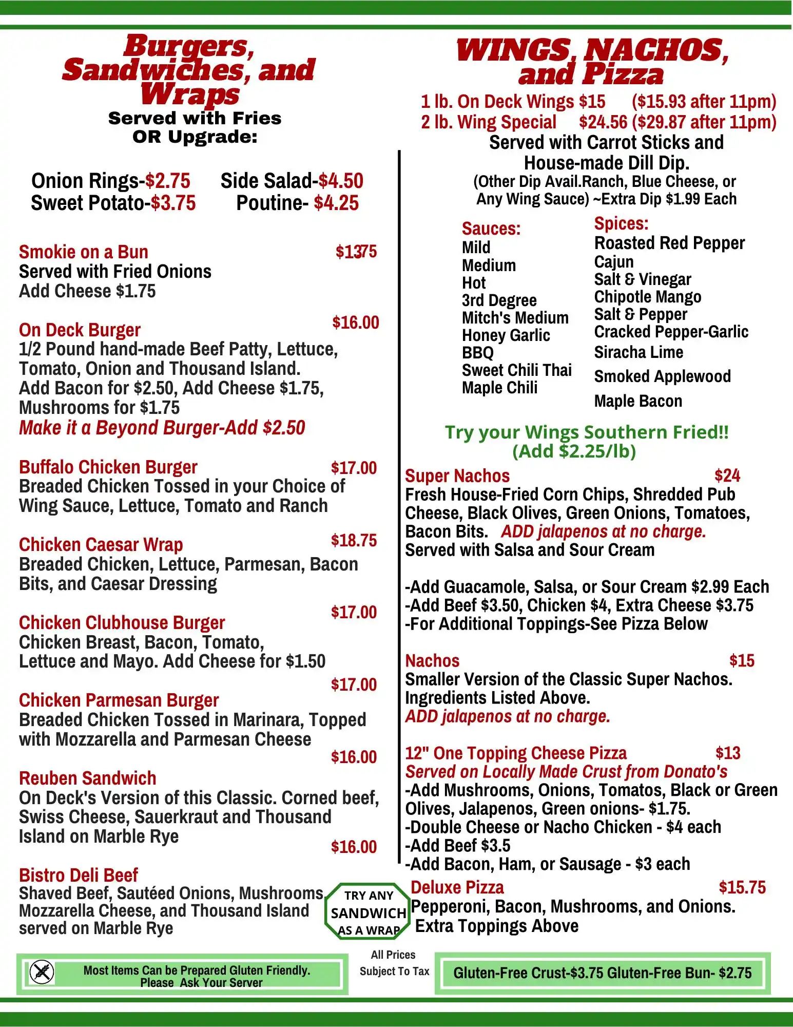 menu image