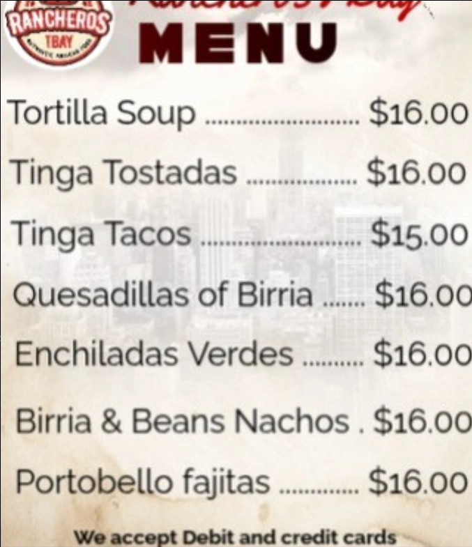 menu image